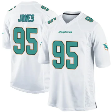 Youth Nike Miami Dolphins Benito Jones White Jersey - Game