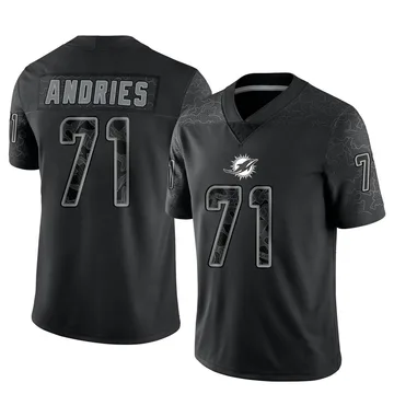 Youth Nike Miami Dolphins Blaise Andries Black Reflective Jersey - Limited