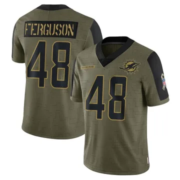 Youth Nike Miami Dolphins Blake Ferguson Olive 2021 Salute To Service Jersey - Limited