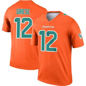 Youth Nike Miami Dolphins Bob Griese Orange Inverted Jersey - Legend