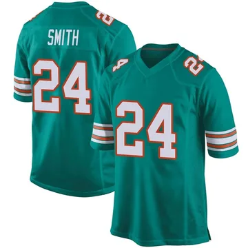 Youth Nike Miami Dolphins Cam Smith Aqua Alternate Jersey - Game