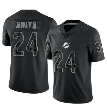 Youth Nike Miami Dolphins Cam Smith Black Reflective Jersey - Limited