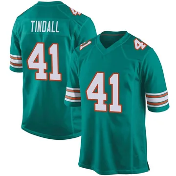 Youth Nike Miami Dolphins Channing Tindall Aqua Alternate Jersey - Game