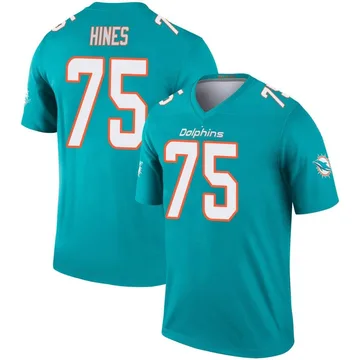 Youth Nike Miami Dolphins Chasen Hines Aqua Jersey - Legend