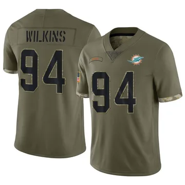 Miami Dolphins Nike Game Road Jersey - White - Christian Wilkins - Mens