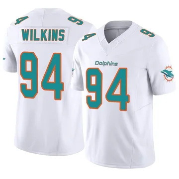 94 Christian Wilkins Jersey Miami Dolphins White Limited Vapor Untouchable