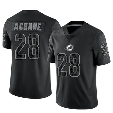 Youth Nike Miami Dolphins De'Von Achane Black Reflective Jersey - Limited