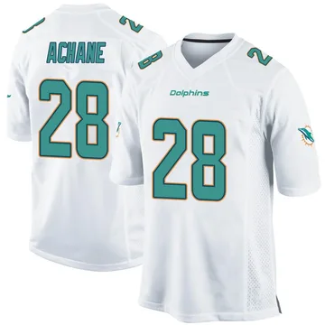 Youth Nike Miami Dolphins De'Von Achane White Jersey - Game