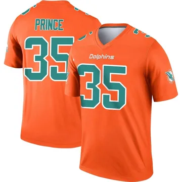 Youth Nike Miami Dolphins Deneric Prince Orange Inverted Jersey - Legend