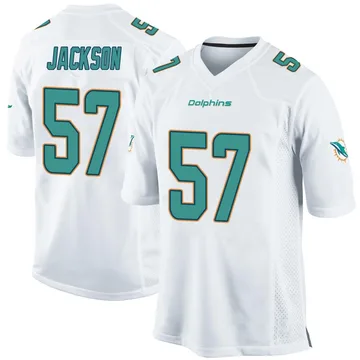 Youth Nike Miami Dolphins Dequan Jackson White Jersey - Game