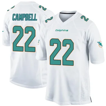 Youth Nike Miami Dolphins Elijah Campbell White Jersey - Game