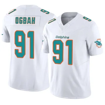 Miami Dolphins Nike Game Road Jersey - White - Noah Igbinoghene - Youth