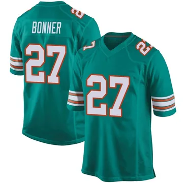 Youth Nike Miami Dolphins Ethan Bonner Aqua Alternate Jersey - Game