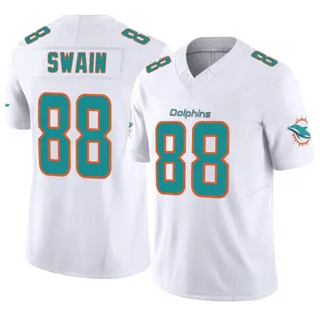 Freddie Swain Men's Nike White Miami Dolphins Custom Game Jersey Size: 3XL