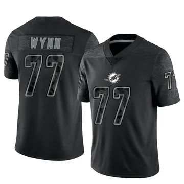 Youth Nike Miami Dolphins Isaiah Wynn Black Reflective Jersey - Limited