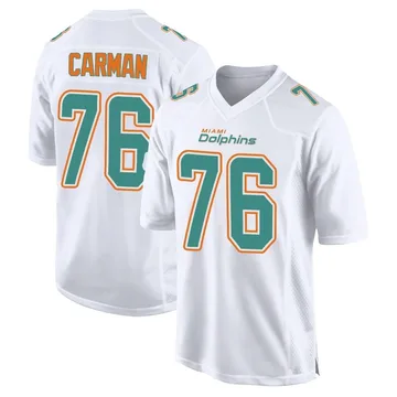 Youth Nike Miami Dolphins Jackson Carman White Fashion Jersey - Game