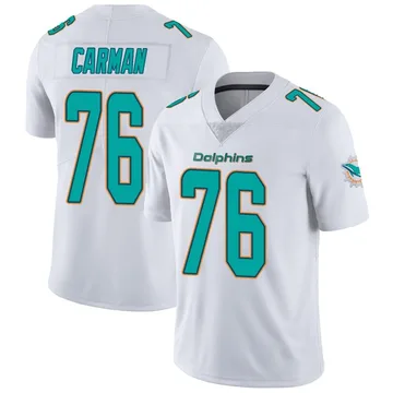 Youth Nike Miami Dolphins Jackson Carman White limited Vapor Untouchable Jersey