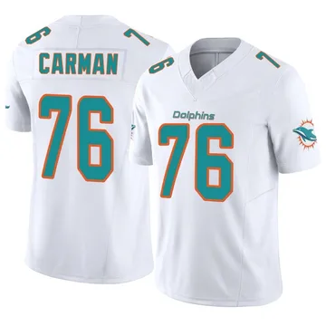 Youth Nike Miami Dolphins Jackson Carman White Vapor F.U.S.E. Jersey - Limited