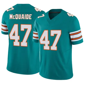 Youth Nike Miami Dolphins Jake McQuaide Aqua Alternate Vapor F.U.S.E. Jersey - Limited