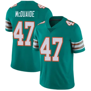 Youth Nike Miami Dolphins Jake McQuaide Aqua Alternate Vapor Untouchable Jersey - Limited