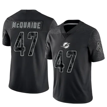 Youth Nike Miami Dolphins Jake McQuaide Black Reflective Jersey - Limited