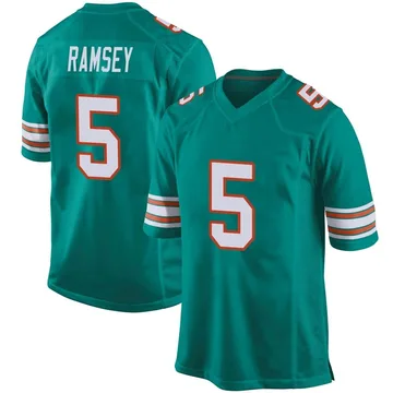 Youth Nike Miami Dolphins Jalen Ramsey Aqua Alternate Jersey - Game