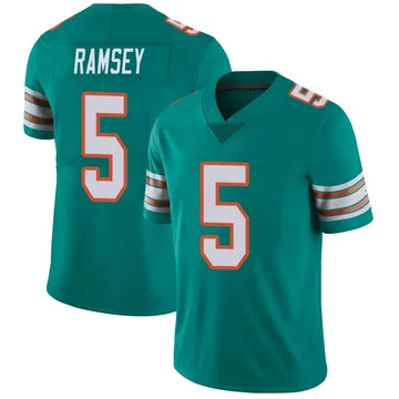 Youth Nike Miami Dolphins Jalen Ramsey Aqua Alternate Vapor Untouchable Jersey - Limited