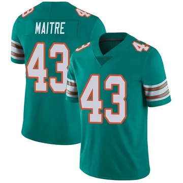 Youth Nike Miami Dolphins Jason Maitre Aqua Alternate Vapor Untouchable Jersey - Limited