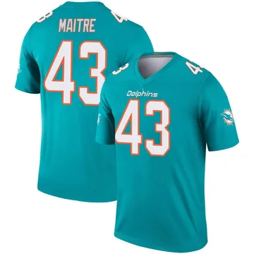 Youth Nike Miami Dolphins Jason Maitre Aqua Jersey - Legend