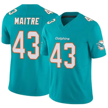 Youth Nike Miami Dolphins Jason Maitre Aqua Vapor F.U.S.E. Jersey - Limited