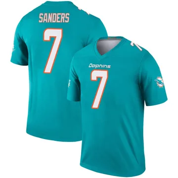 Jason Sanders Men's Nike Aqua Miami Dolphins Custom Game Jersey Size: Large