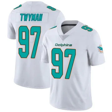 Jaylen Twyman Miami Dolphins Men's Name & Number Logo T-Shirt - Ash