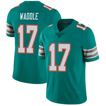 Men's Nike Jaylen Waddle Aqua Miami Dolphins Vapor F.U.S.E. Limited Jersey