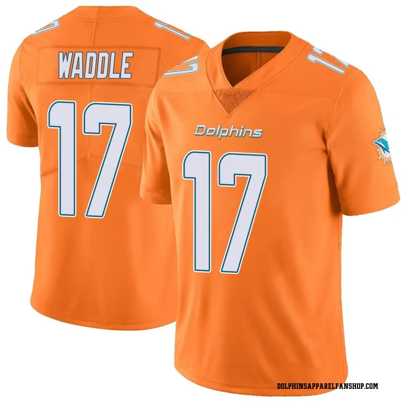 Men's Nike Jaylen Waddle Black Miami Dolphins RFLCTV Limited Jersey