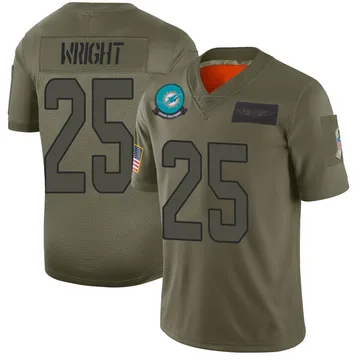 Youth Nike Miami Dolphins Jaylen Wright Camo 2019 Salute to Service Jersey - Limited