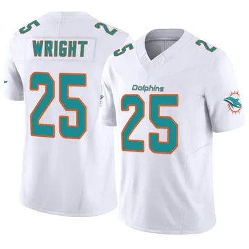 Youth Nike Miami Dolphins Jaylen Wright White Vapor F.U.S.E. Jersey - Limited