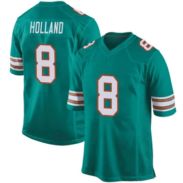 Jevon Holland Miami Dolphins Men's Name & Number Logo T-Shirt - Ash