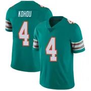 Youth Nike Miami Dolphins Kader Kohou Aqua Alternate Vapor Untouchable Jersey - Limited