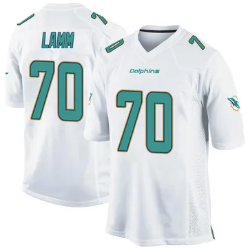 Youth Nike Miami Dolphins Kendall Lamm White Jersey - Game