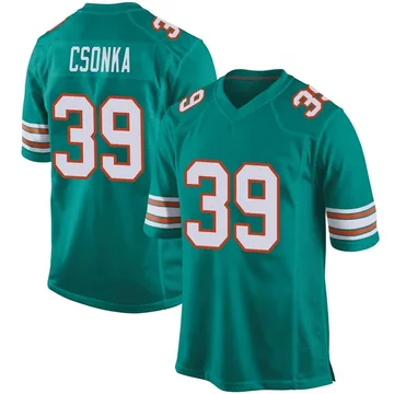 Youth Nike Miami Dolphins Larry Csonka Aqua Alternate Jersey - Game