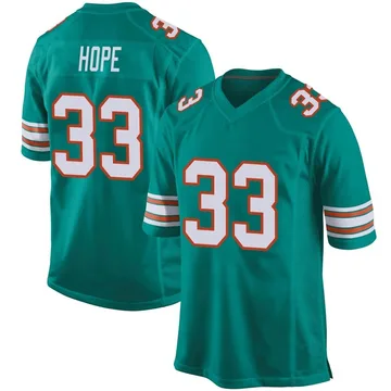 Youth Nike Miami Dolphins Larry Hope Aqua Alternate Jersey - Game