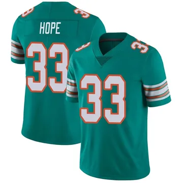 Youth Nike Miami Dolphins Larry Hope Aqua Alternate Vapor Untouchable Jersey - Limited