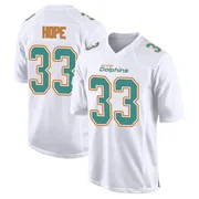 Youth Nike Miami Dolphins Larry Hope White Fashion Jersey - Game