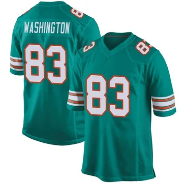 Youth Nike Miami Dolphins Malik Washington Aqua Alternate Jersey - Game