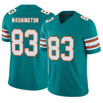 Youth Nike Miami Dolphins Malik Washington Aqua Alternate Vapor F.U.S.E. Jersey - Limited