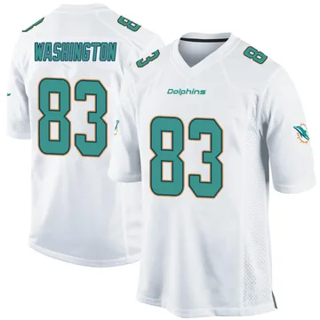 Youth Nike Miami Dolphins Malik Washington White Jersey - Game