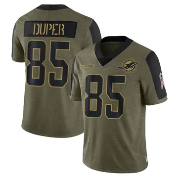 Youth Nike Miami Dolphins Mark Duper Olive 2021 Salute To Service Jersey - Limited