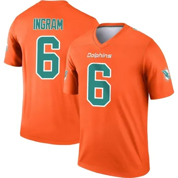 Melvin Ingram Miami Dolphins Men's Name & Number Logo T-Shirt - Ash