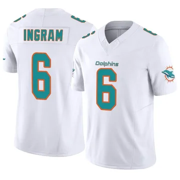 Melvin Ingram Miami Dolphins Men's Orange Distressed Name & Number  Tri-Blend T-Shirt