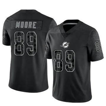 Youth Nike Miami Dolphins Nat Moore Black Reflective Jersey - Limited